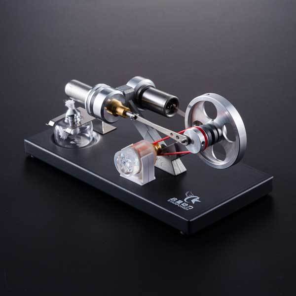 Unassembled Stirling Engine Kit with 4 LED Lights - Ideal Educational Gift for Science Enthusiasts DIY Engine Diyengmod