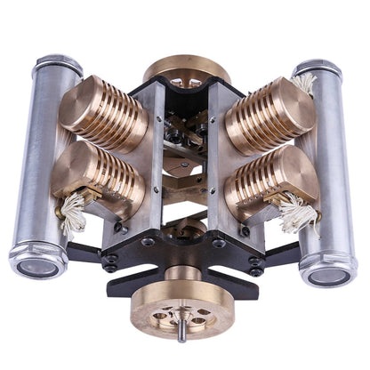 V-Shaped Four Cylinder Vacuum Engine Model - Innovative Collectible Gift Vacuum Engine Diyengmod
