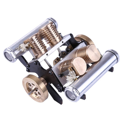 V-Shaped Four Cylinder Vacuum Engine Model - Innovative Collectible Gift Vacuum Engine Diyengmod