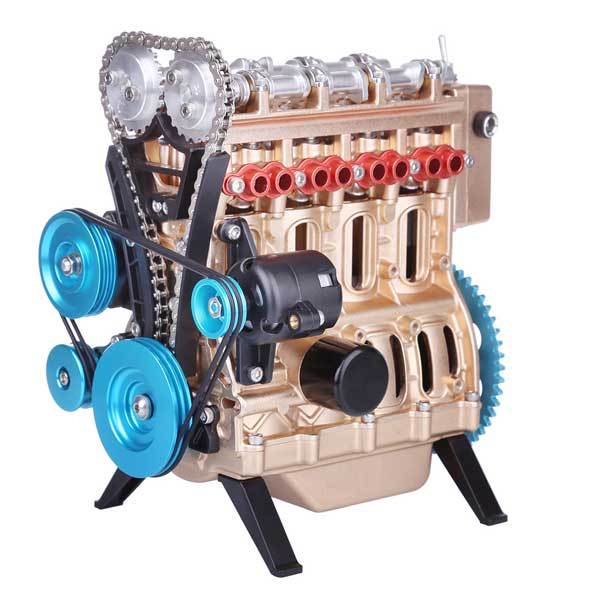 4 Cylinder Teching Engine Assembly Kit - Educational DIY Model for Kids and Adults DIY Engine Diyengmod