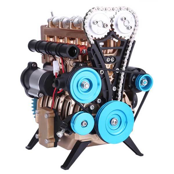 4 Cylinder Teching Engine Assembly Kit - Educational DIY Model for Kids and Adults DIY Engine Diyengmod