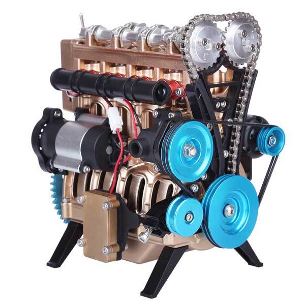 4 Cylinder Teching Engine Assembly Kit - Educational DIY Model for Kids and Adults DIY Engine Diyengmod