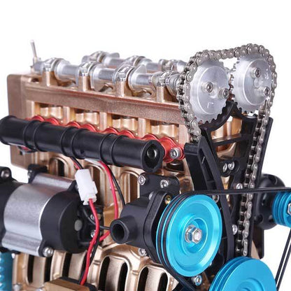 4 Cylinder Teching Engine Assembly Kit - Educational DIY Model for Kids and Adults DIY Engine Diyengmod