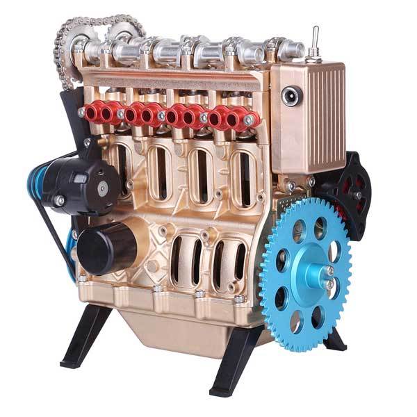 4 Cylinder Teching Engine Assembly Kit - Educational DIY Model for Kids and Adults DIY Engine Diyengmod