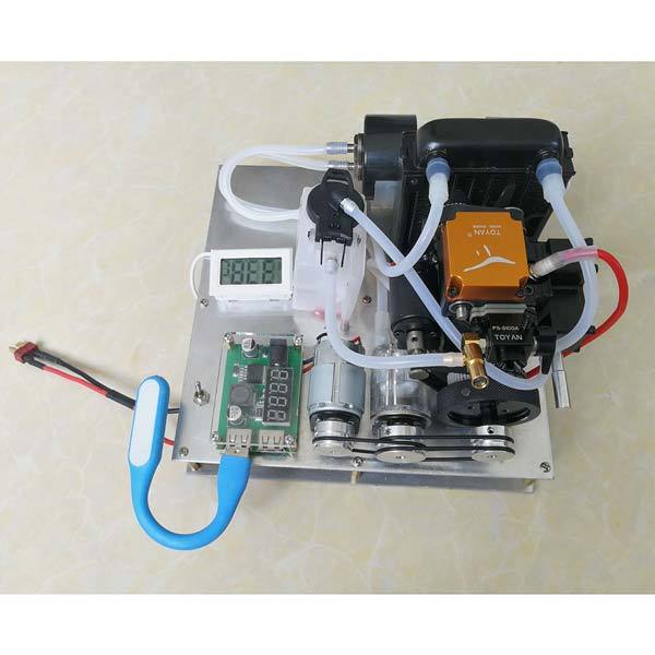 Toyan FS-S100 Nitro-Methanol Water-Cooled Generator Set with Radiator and Thermometer for DIY Projects Toyan Engine Diyengmod