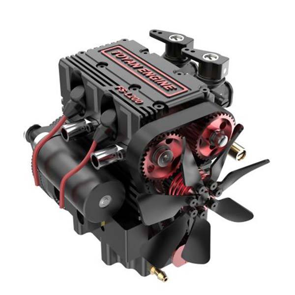 TOYAN FS-L200 2 Cylinder 4-Stroke Nitro Engine Model Kit - Assemble Your Own Functional Engine Toyan Engine Diyengmod