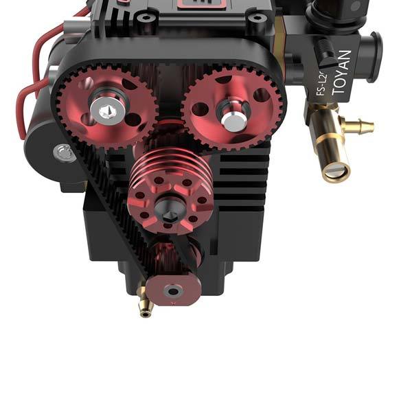 TOYAN FS-L200 2 Cylinder 4-Stroke Nitro Engine Model Kit - Assemble Your Own Functional Engine Toyan Engine Diyengmod