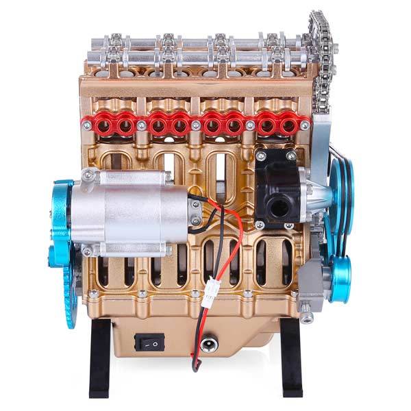 Metal 4-Cylinder V4 Car Engine Assembly Kit - DIY Model Building Experience DIY Engine Diyengmod