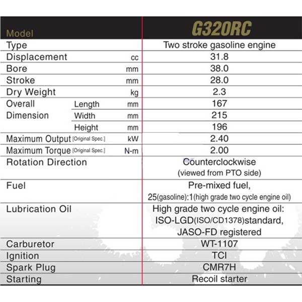 Zenoah G320RC 32cc High-Performance Gas Engine for LOSI 5IVE T 2.0 & HPI Baja Series - Ultimate Upgrade Solution RC Engine Diyengmod