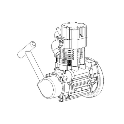 ENJOMOR GS-DK01 Retro 8CC OHV Gasoline Engine Model - RTR Version Engine Models Diyengmod