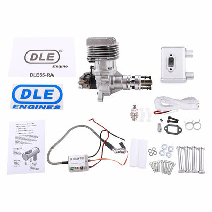 DLE55RA 55CC Lightweight 2-Stroke Gasoline Engine for RC Aircraft Models RC Airplane Diyengmod