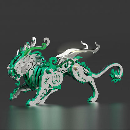 Metal Tiger 3D Jigsaw Puzzle Kit - Ancient Chinese Beast Mechanical Assembly Craft 3D Puzzle Model Kit Diyengmod