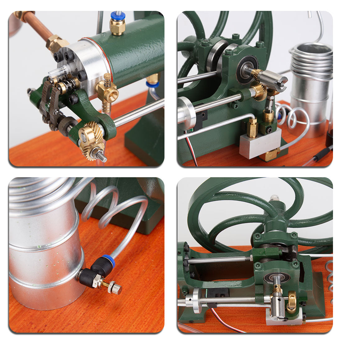 Vintage Inspired Horizontal Hot-Bulb Steam Engine Model with Water Cooling System Engine Models Diyengmod