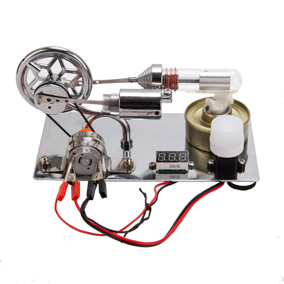 ENJOMOR γ-Type Stirling Engine Educational Model Kit - DIY Mechanical Science Generator Stirling Engine Diyengmod