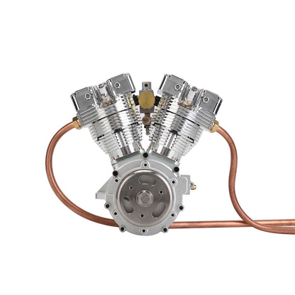 CISON FG-VT157 15.7cc Mini V-Twin Shovelhead Engine - 4-Stroke Air-Cooled Gasoline RC Motorcycle Engine Model RC Engine Diyengmod