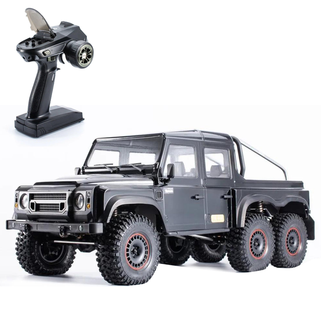 6-Wheel Off-Road RC Pickup Truck with Differential Lock and Linkage Li ...