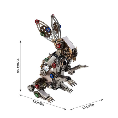 Steampunk Easter Bunny 3D Metal Puzzle Kit - 500+ Piece DIY Assembly Model with Hidden Egg Surprises 3D Puzzle Model Kit Diyengmod