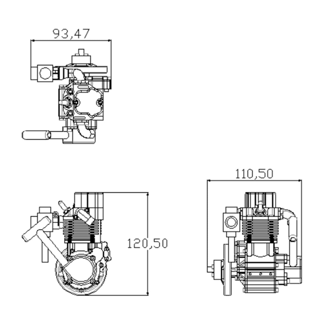 ENJOMOR GS-DK01 Retro 8CC OHV Gasoline Engine Model - RTR Version Engine Models Diyengmod