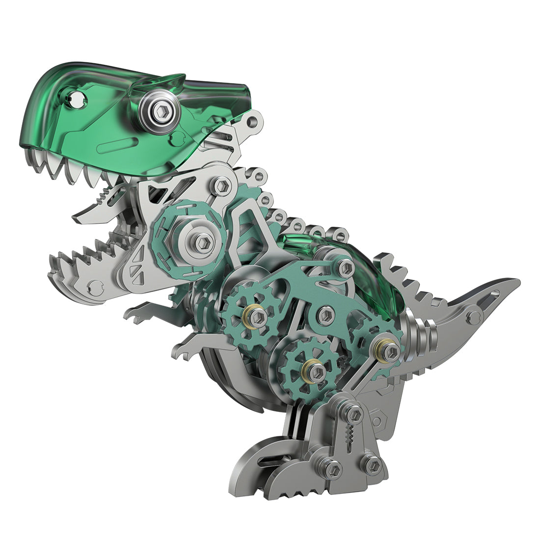 DIY 3D Metal Tyrannosaurus Rex Model Kit - 160 Piece Mechanical Dinosaur Assembly 3D Puzzle Model Kit Diyengmod