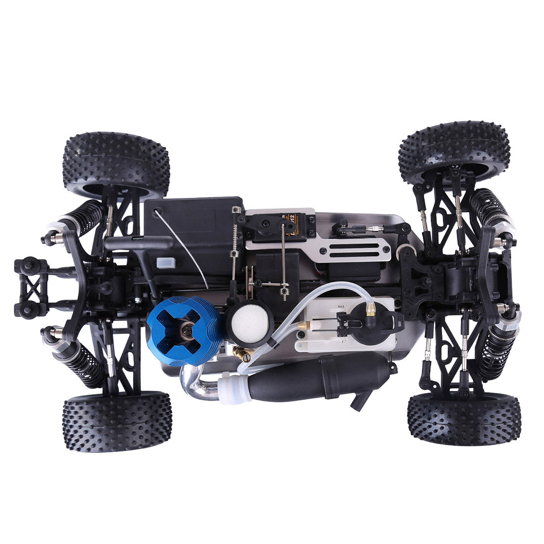 VRX RH1007 Nitro 1/10 Scale 4WD High-Speed Off-Road RC Truck - RTR, Blue RC Car Diyengmod