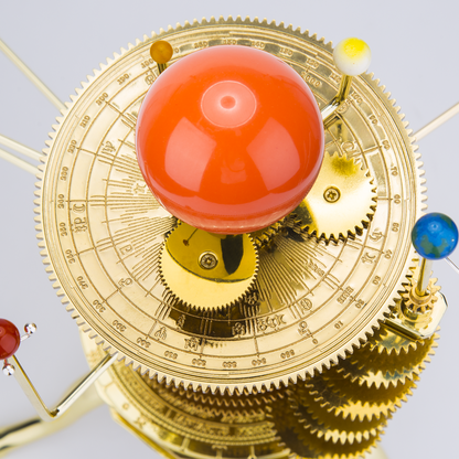 DIY Solar System Orrery Model Kit - 200-Piece Metal Planetarium Assembly Set 3D Puzzle Model Kit Diyengmod