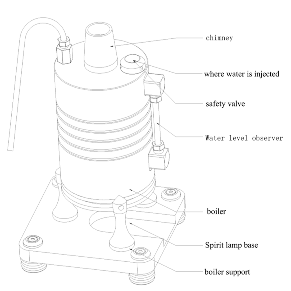 210ml Vertical Steam Boiler for DIY Steam Engine Models, RC Vehicles & Maritime Projects Steam Engine Diyengmod