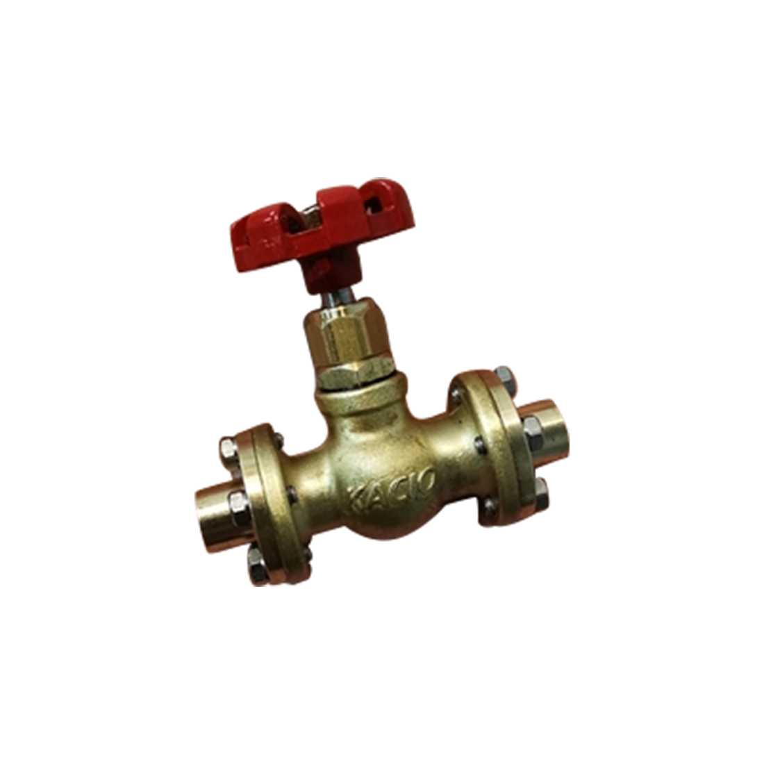 Brass Flange Straight Through Valve for KACIO Steam Engine Boiler Model - DIY Engineering Modification Steam Engine Diyengmod