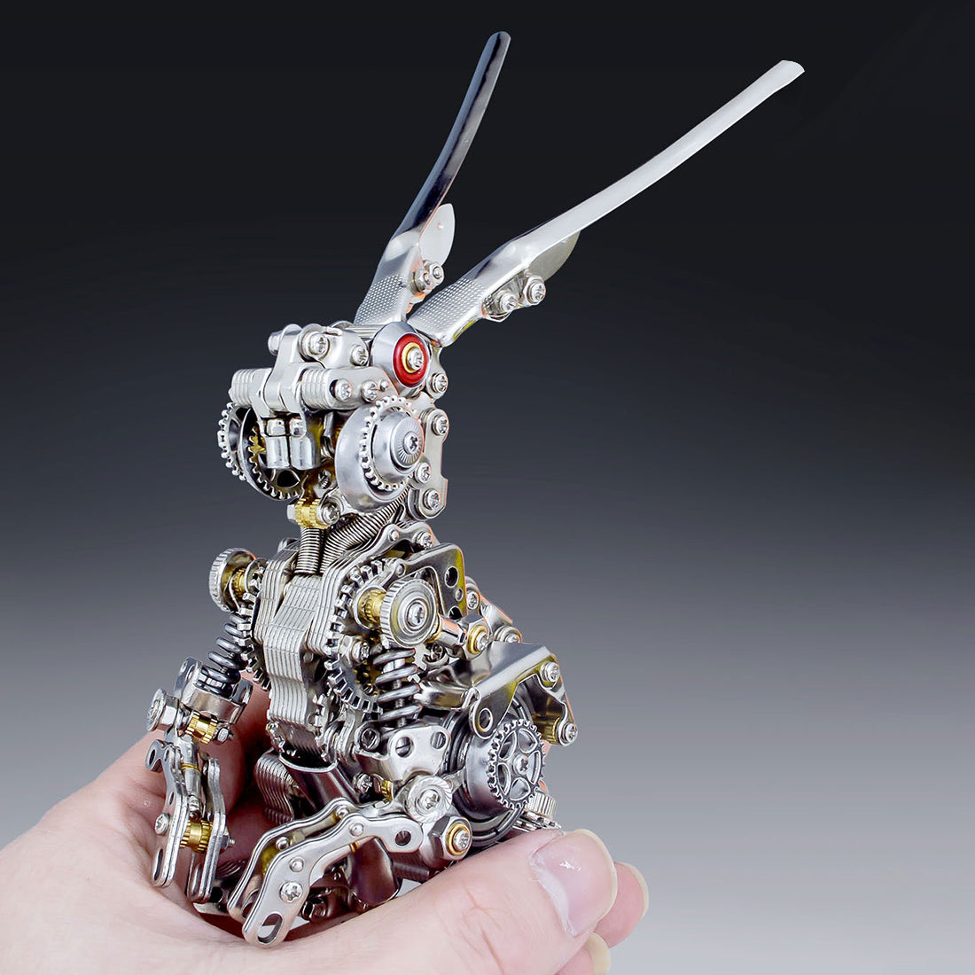 Punk-Inspired 3D Mechanical Rabbit Model Kit - 500-Piece DIY Metal Puzzle 3D Puzzle Model Kit Diyengmod