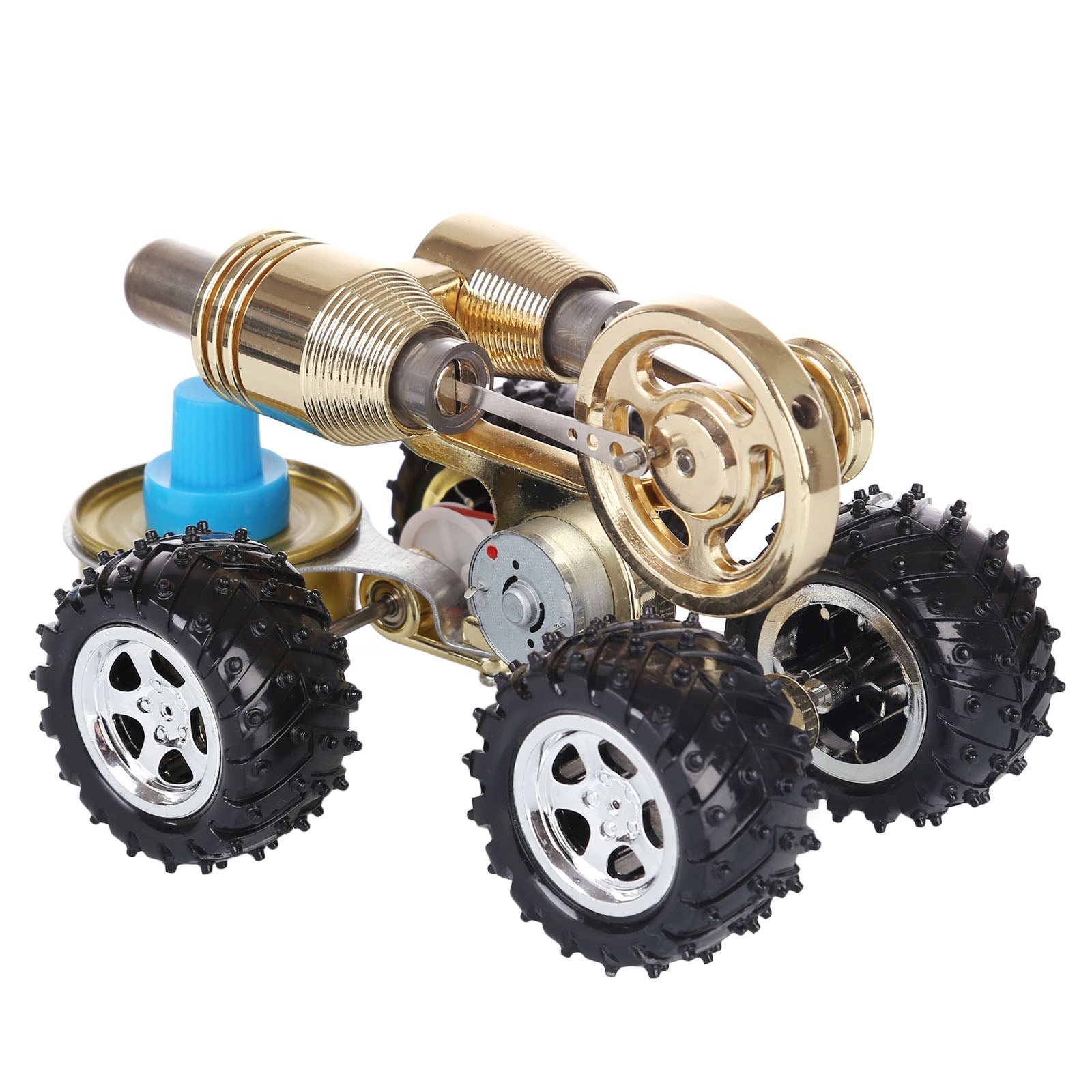 Stirling Engine Educational Toy Car Model - Innovative STEM Vehicle with Creative Design for Science Exploration and Learning Stirling Engine Vehicle Diyengmod