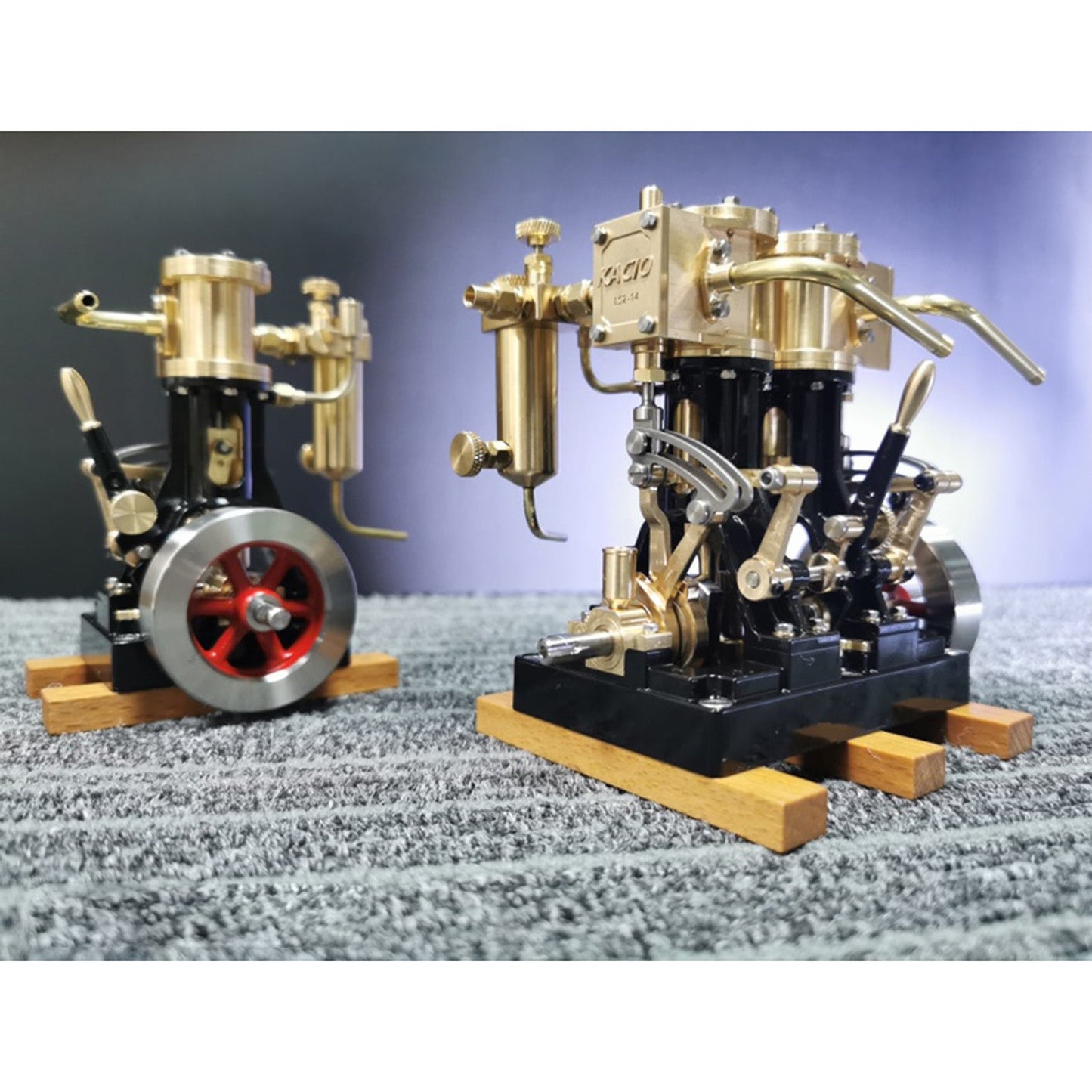 KACIO LS2-14 Double Cylinder Steam Engine Model for 80cm+ Model Ships Steam Engine Diyengmod