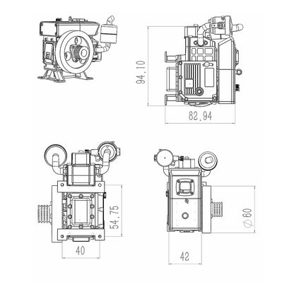 CISON L100 Miniature 3.5cc 4-Stroke Gasoline Engine - High-Speed Internal Combustion Model Up to 8000rpm Engine Models Diyengmod