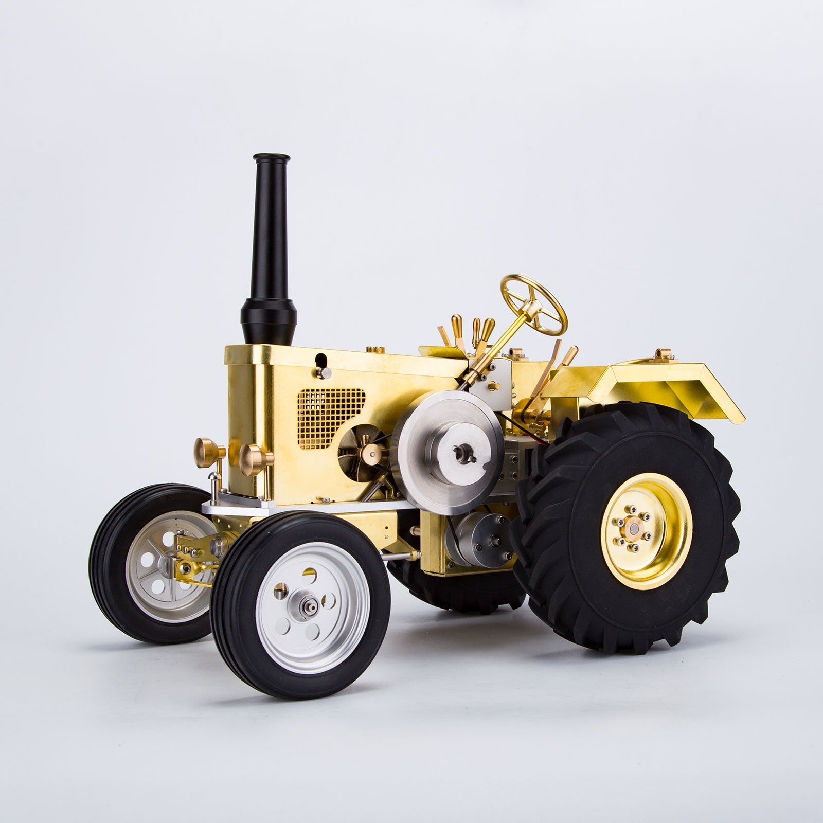 T16 Vintage Gas-Powered Roller Tractor Model with Mini 1.6cc Air-Cooled Engine Engine Models Diyengmod