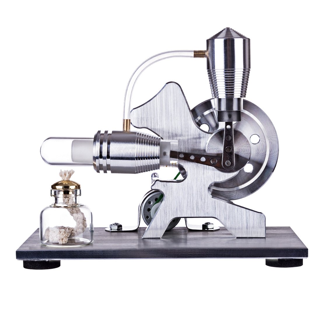 Single Cylinder Squirrel Design Stirling Engine with LED Generator and Alcohol Lamp Stirling Engine with LED Diyengmod