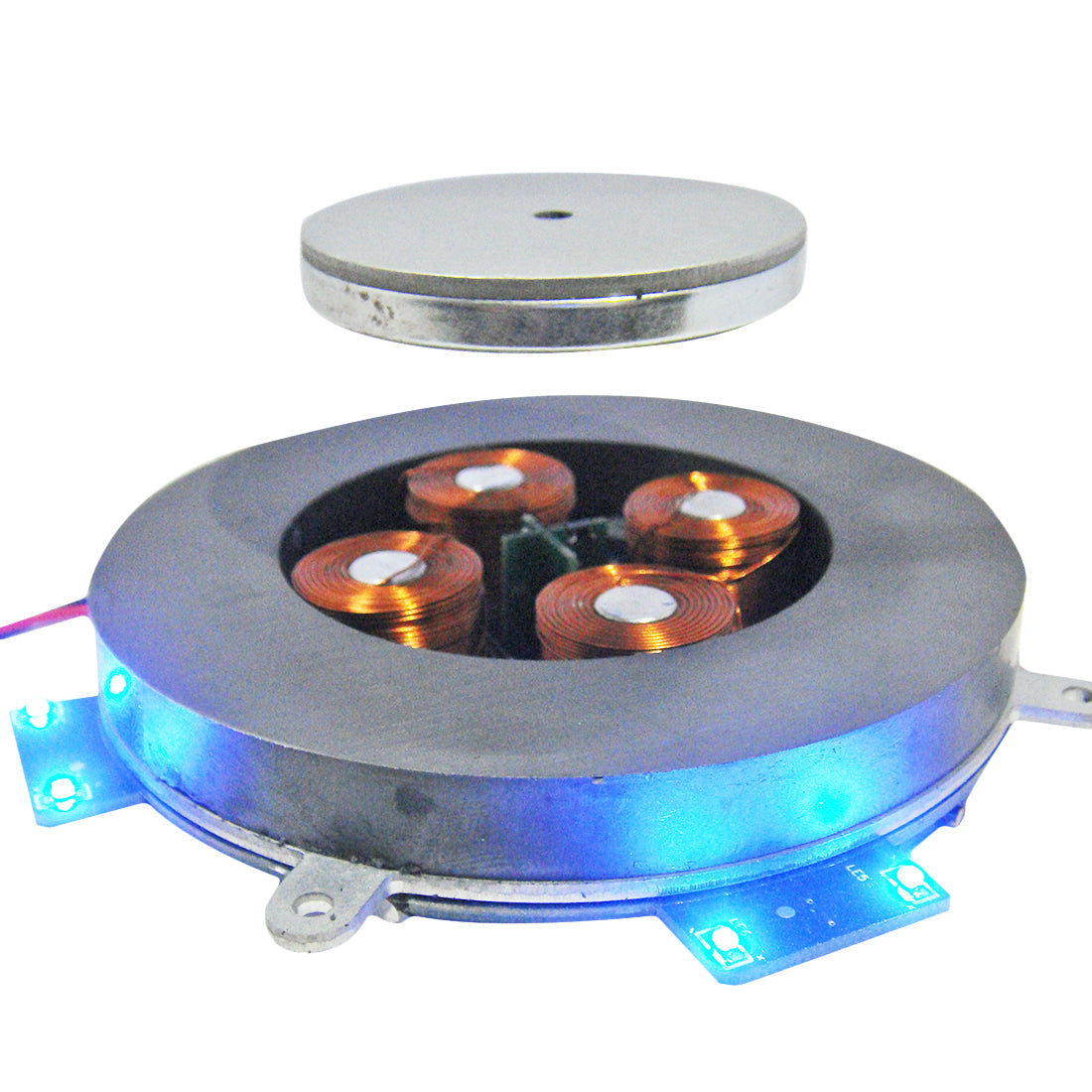 DIY Magnetic Levitation Display Kit with LED Light - 500g Capacity Rotating Module Engine Models Diyengmod