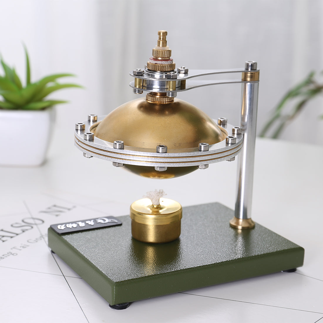 UFO-Inspired Suspension Steam Engine DIY Kit with Copper Boiler and Alcohol Burner Steam Engine Diyengmod