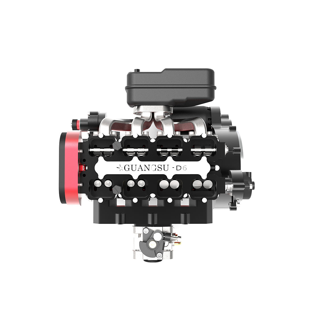 ENJOMOR GS-L4 36cc DOHC Inline 4 Cylinder Gasoline Engine Model - High-Speed Water-Cooled RC Engine Up to 12,000 RPM Engine Models Diyengmod