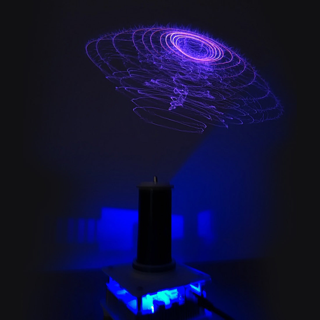 Plasma Audio Tesla Coil with Wireless Power Experiment and Creative Lighting Effects Engine Models Diyengmod