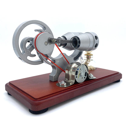 Retro Y-Shape Stirling Engine Generator with LED Lights - Educational Science Model Toy Stirling Engine Diyengmod