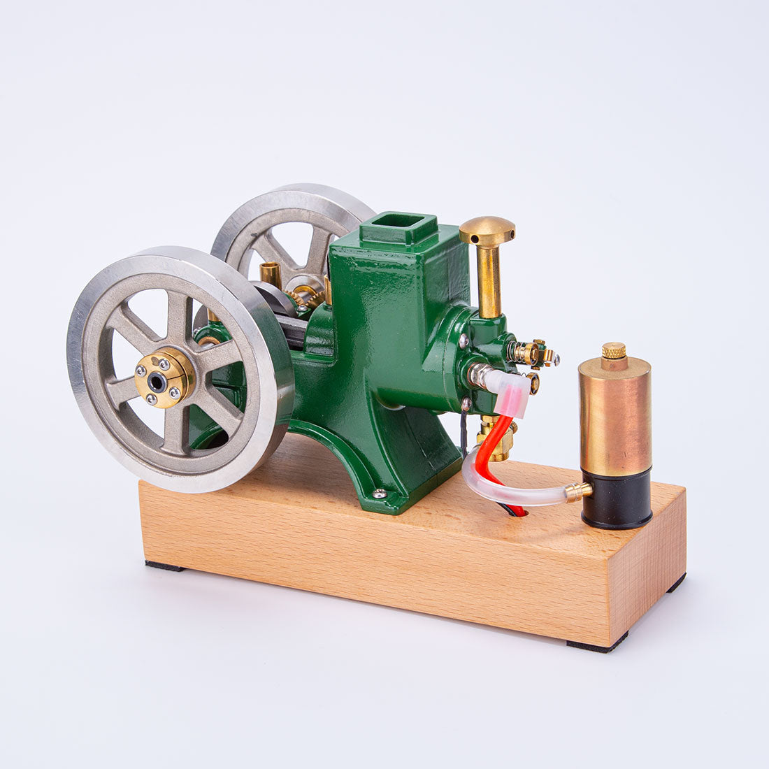 ENJOMOR Vintage 6cc Hit and Miss Engine - Green Antique 4-Stroke Gas Model with Ignition Device and Display Stand Engine Models Diyengmod