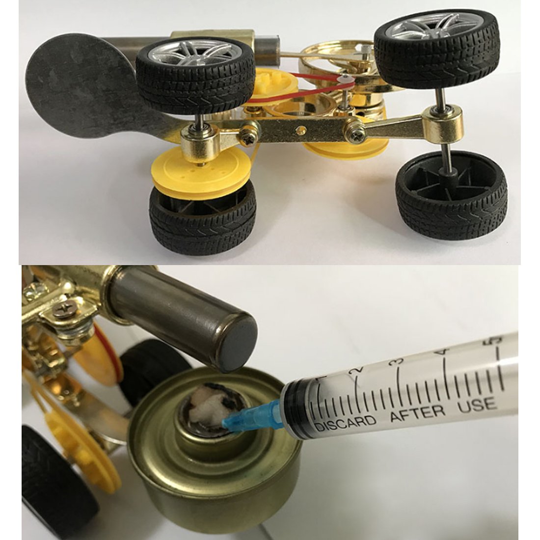 DIY Stirling Engine Car Model Kit - Educational Toy for Science Enthusiasts Stirling Engine Vehicle Diyengmod