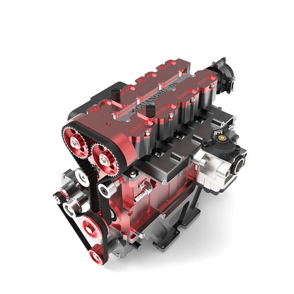 ENJOMOR GS-L4 36cc DOHC Inline 4 Cylinder Gasoline Engine Model - High-Speed Water-Cooled RC Engine Up to 12,000 RPM Engine Models Diyengmod