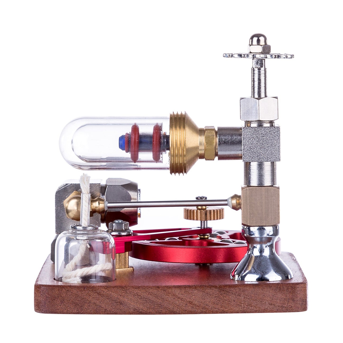 Adjustable Speed Stirling Engine Model with Ball Bearing Flywheel - Educational STEM Toy Stirling Engine Diyengmod