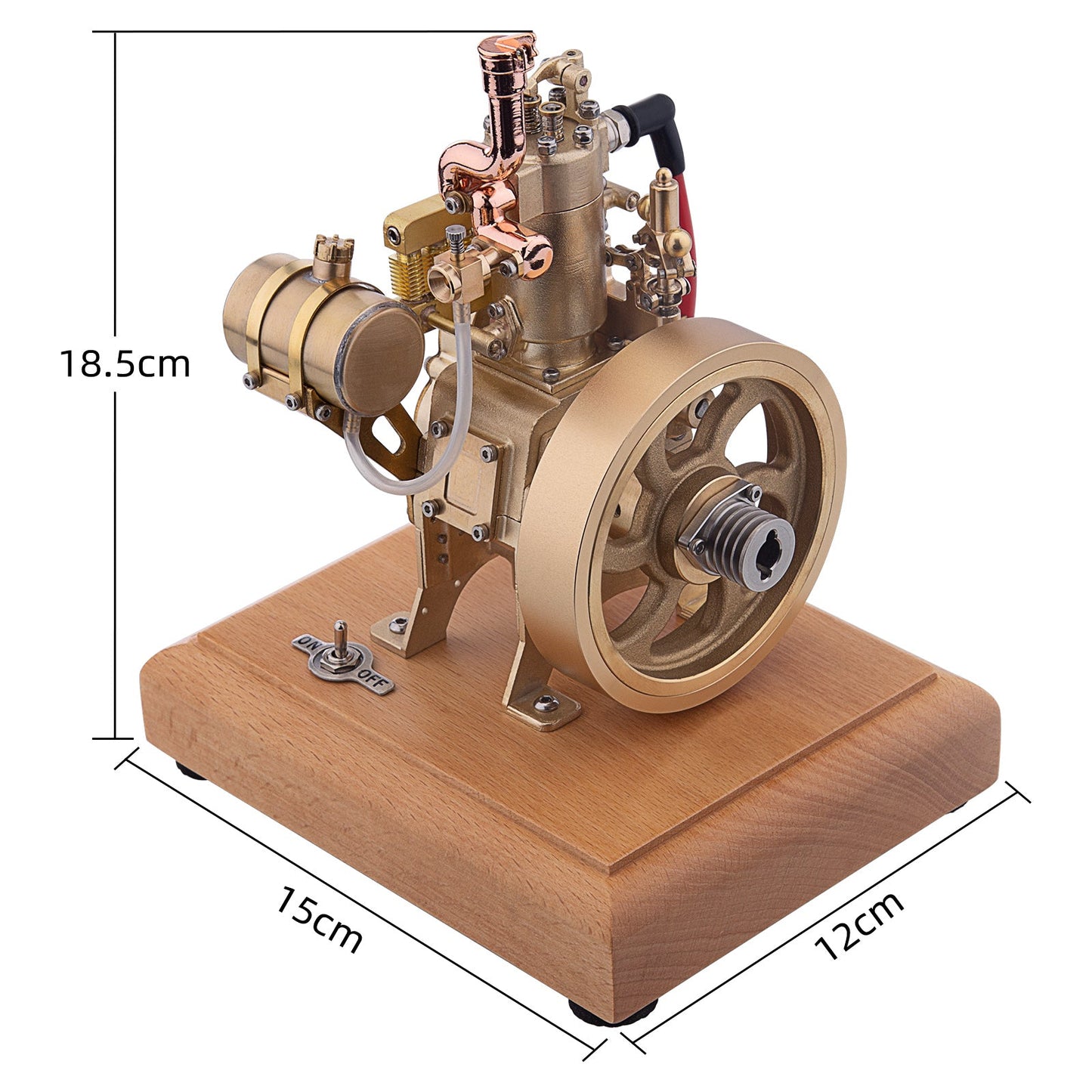 H73 2.6cc Vertical Single Cylinder 4-Stroke OHV Gas Engine Model with Governor - Mini Water-Cooled Internal Combustion Engine Engine Models Diyengmod