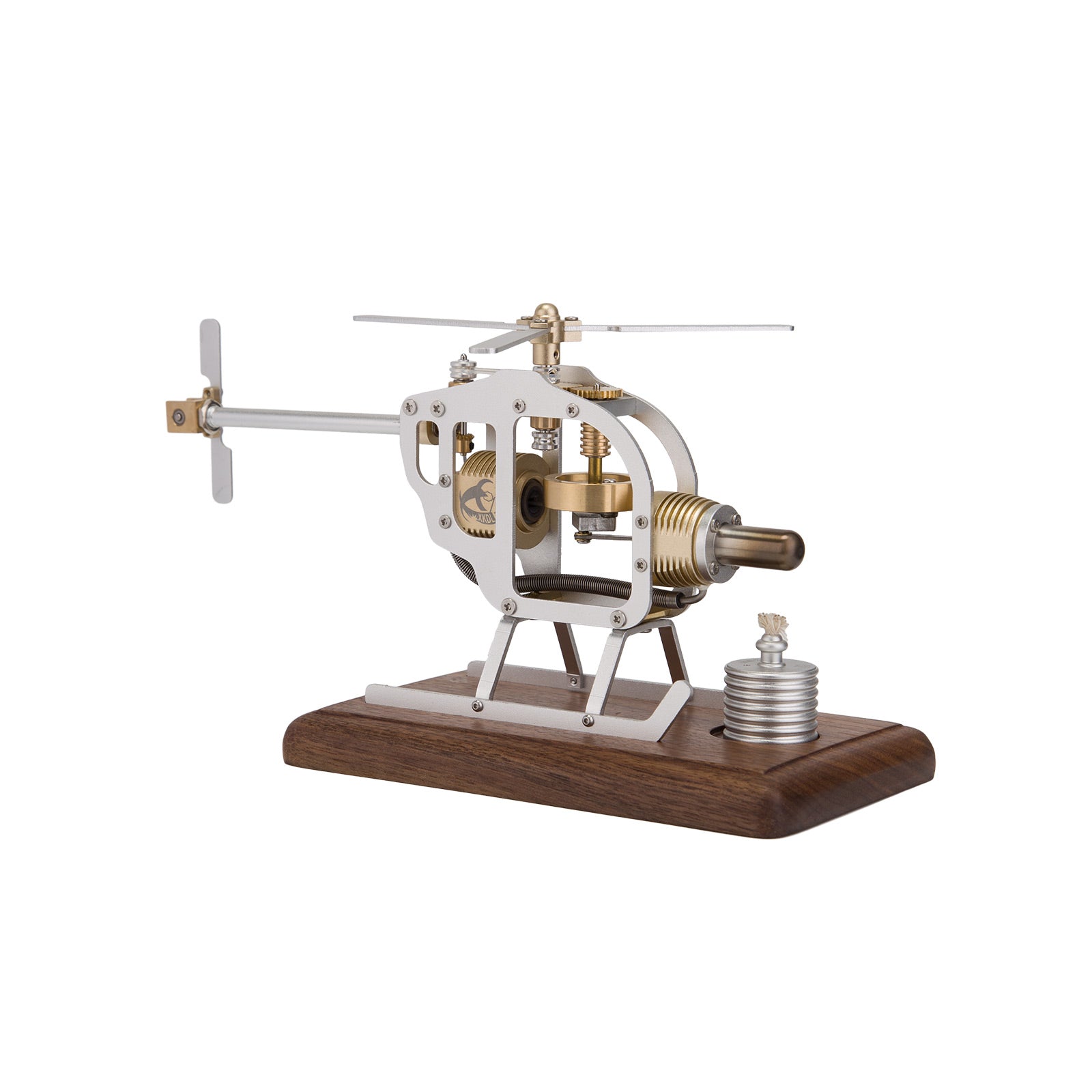 Stirling Engine Helicopter Model Kit - Educational DIY Hot Air Engine Assembly Set Engine Models Diyengmod