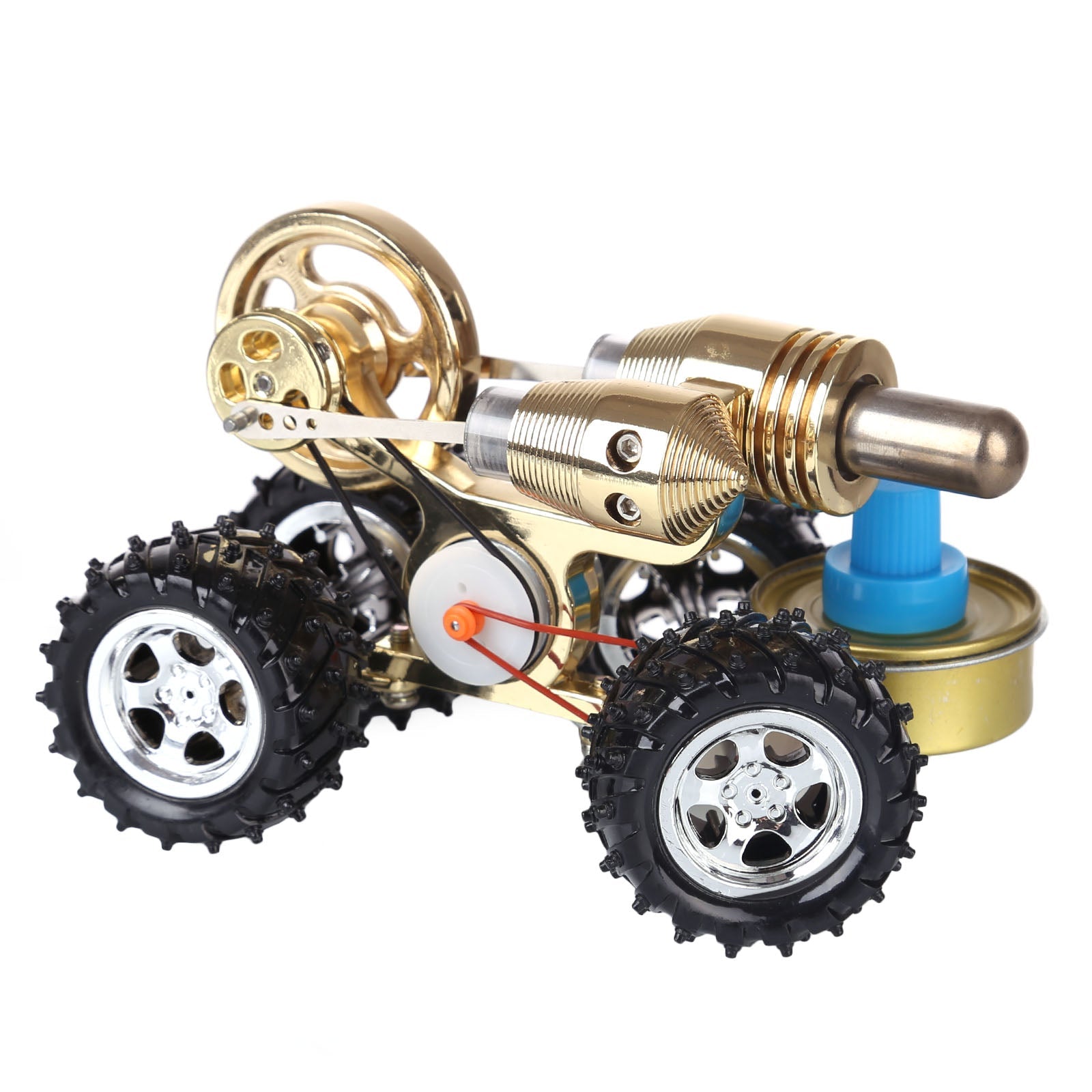 Stirling Engine Educational Toy Car Model - Innovative STEM Vehicle with Creative Design for Science Exploration and Learning Stirling Engine Vehicle Diyengmod