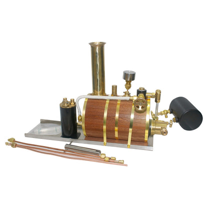 DIY Retro Vertical Double-Acting Steam Engine with 200ml Brass Boiler Model Steam Engine Diyengmod