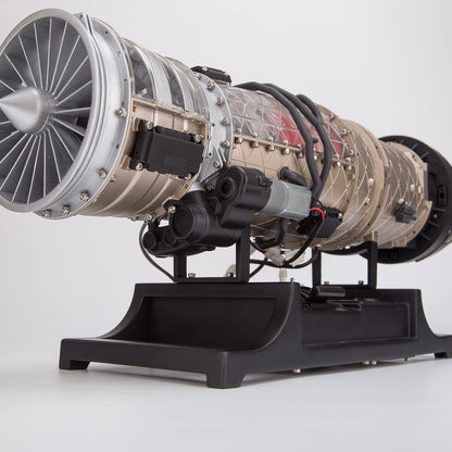 Full Metal Electric Turbofan Engine Model Kit - Assemble Your Own Working Turbojet Engine - TECHING 1/10 Scale Twin Rotor Aircraft DM135 with 600+ Pieces DIY Engine Diyengmod