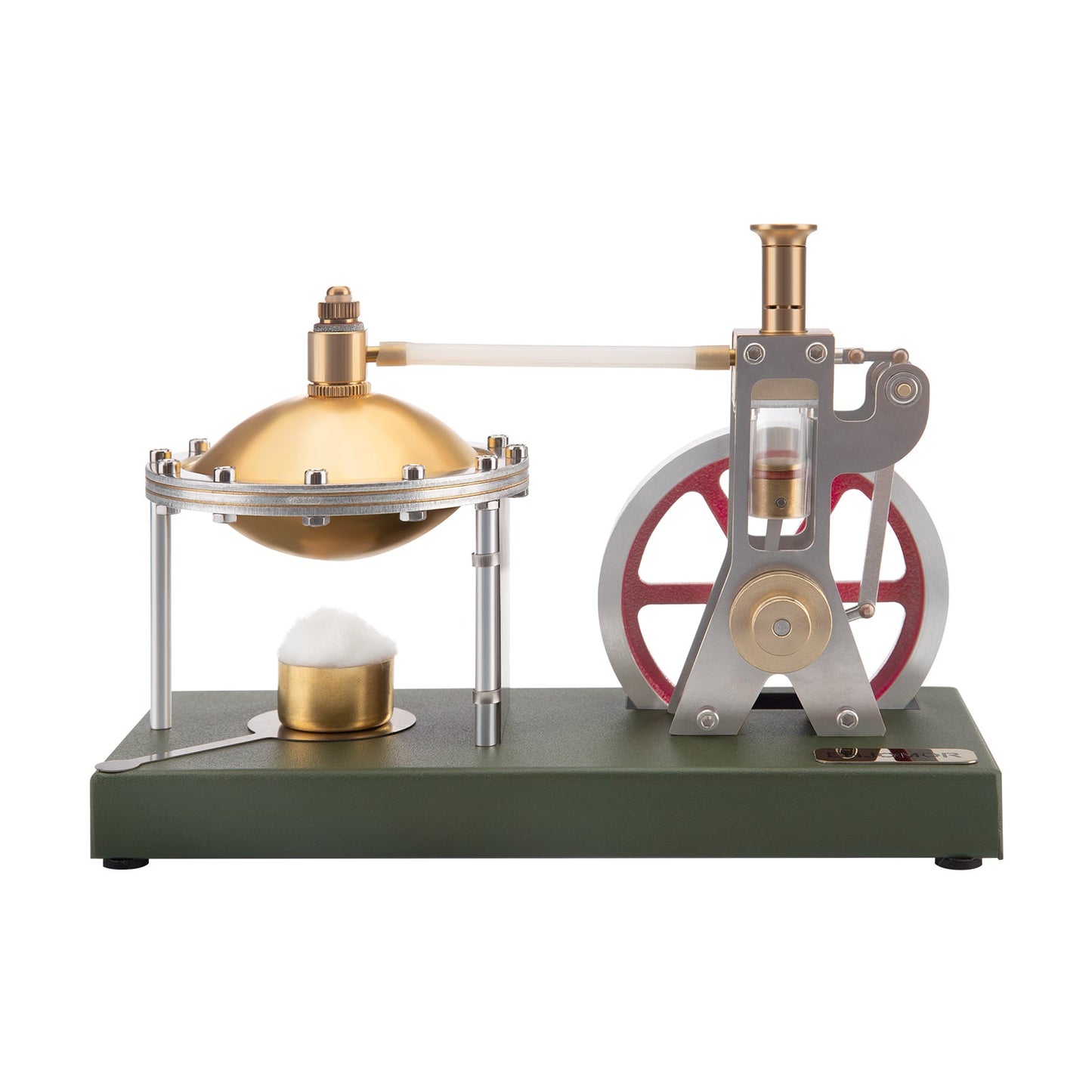 Retro Vertical Steam Engine DIY Assembly Kit with Spherical Boiler - ENJOMOR Steam Engine Diyengmod