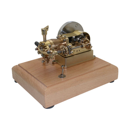 M20 Mini 4-Stroke Gasoline Engine Model with Speed Limiter and Wooden Base Engine Models Diyengmod