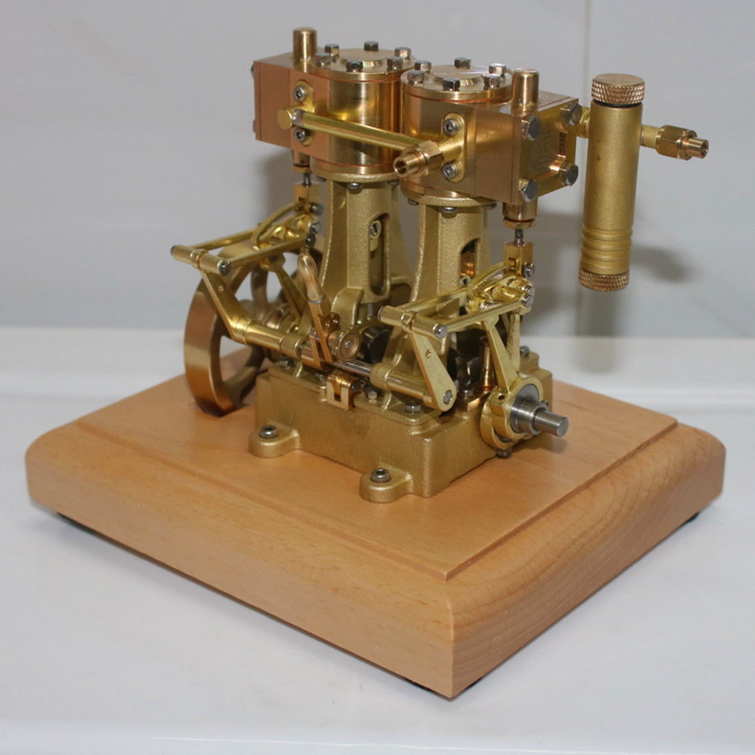 Miniature Retro Double-cylinder Steam Engine Model - DIY EngMod 3.7CC Engine Models Diyengmod